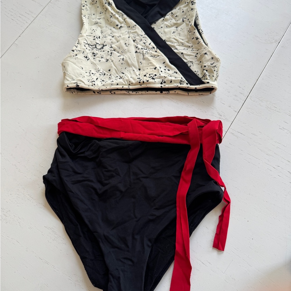 Little Creative Factory Black Splash Print Ikebana Bikini 14 years